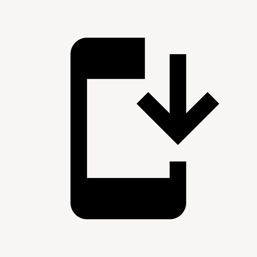 Install Mobile, action icon, filled style, flat graphic vector