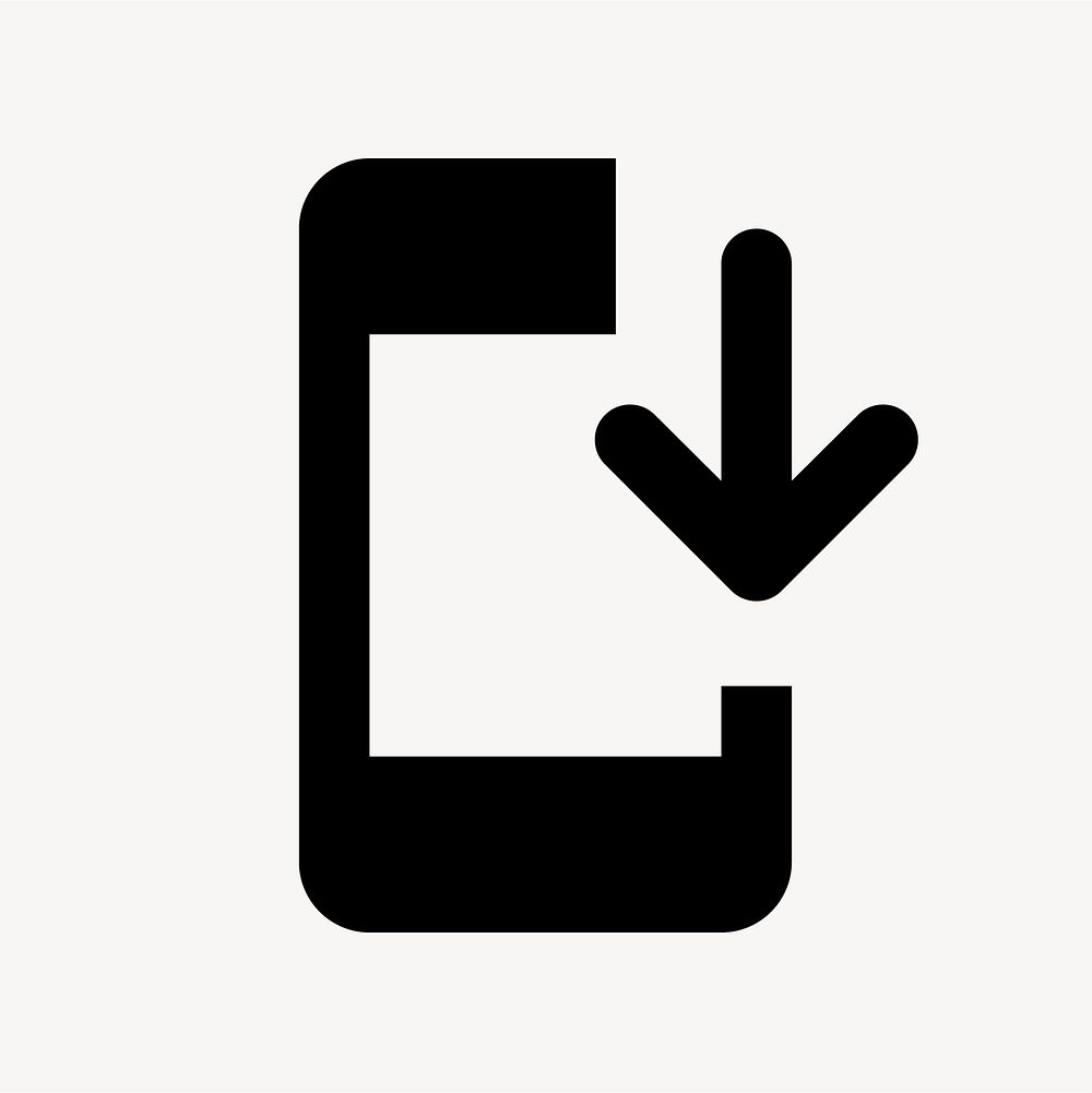 Install Mobile, action icon, round style vector