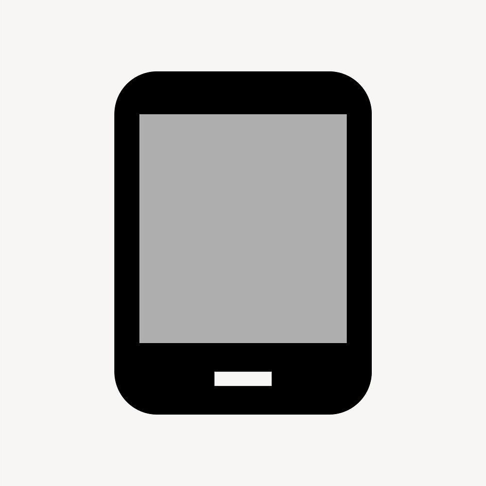 Tablet Android, hardware icon, two tone style vector