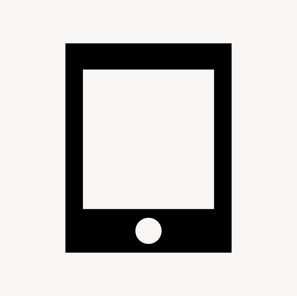 Tablet Mac, hardware icon, sharp style vector
