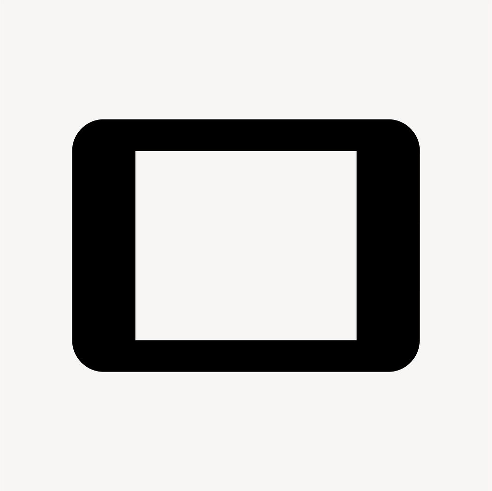 Tablet, hardware icon, round style vector