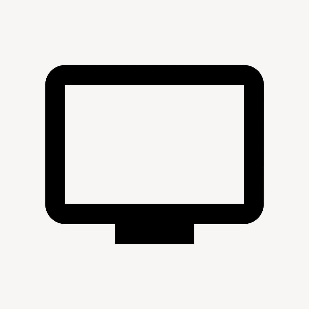 Tv, hardware icon, outlined style psd