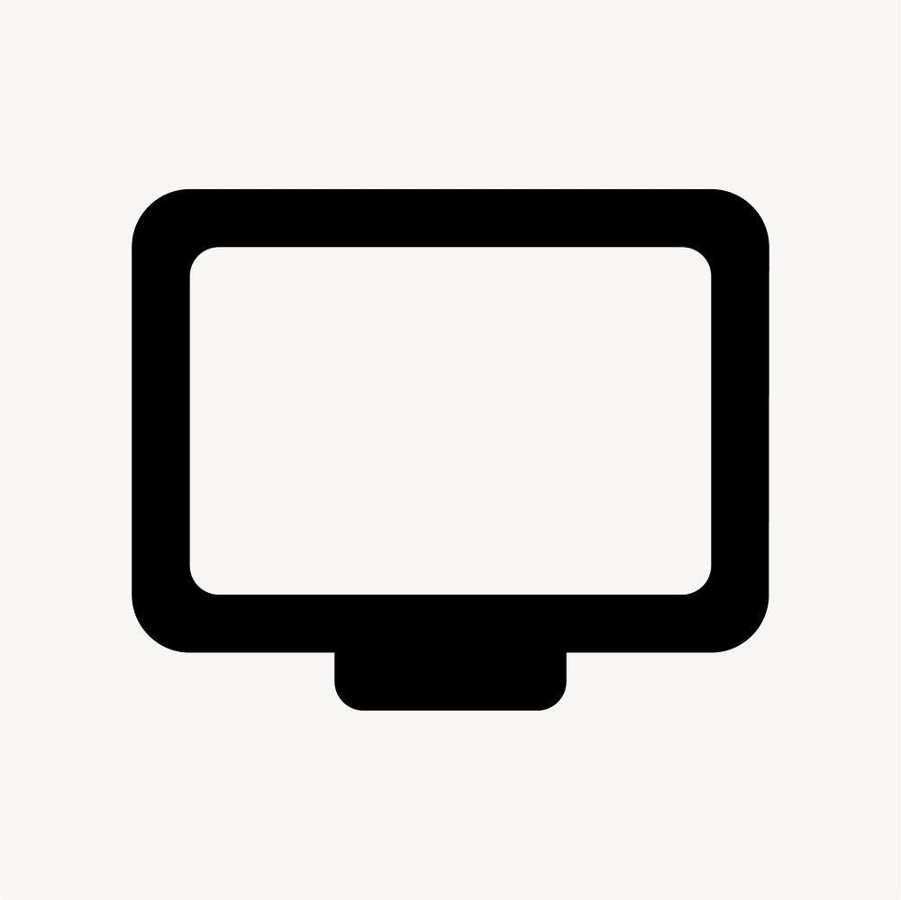 Tv, hardware icon, round style vector
