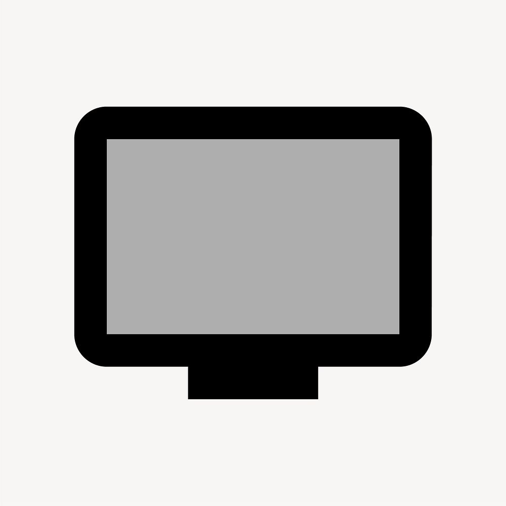 Tv, hardware icon, two tone style vector