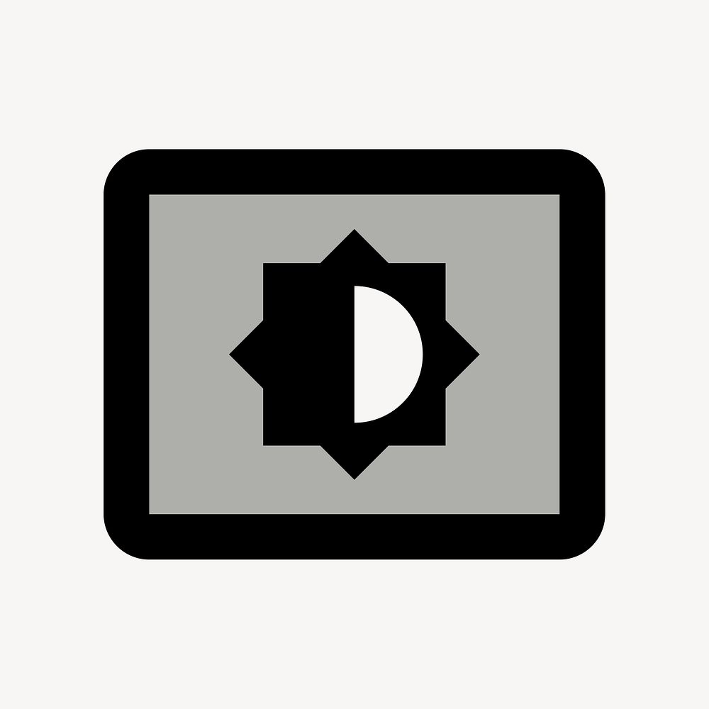 Settings Brightness, action icon, two tone style psd