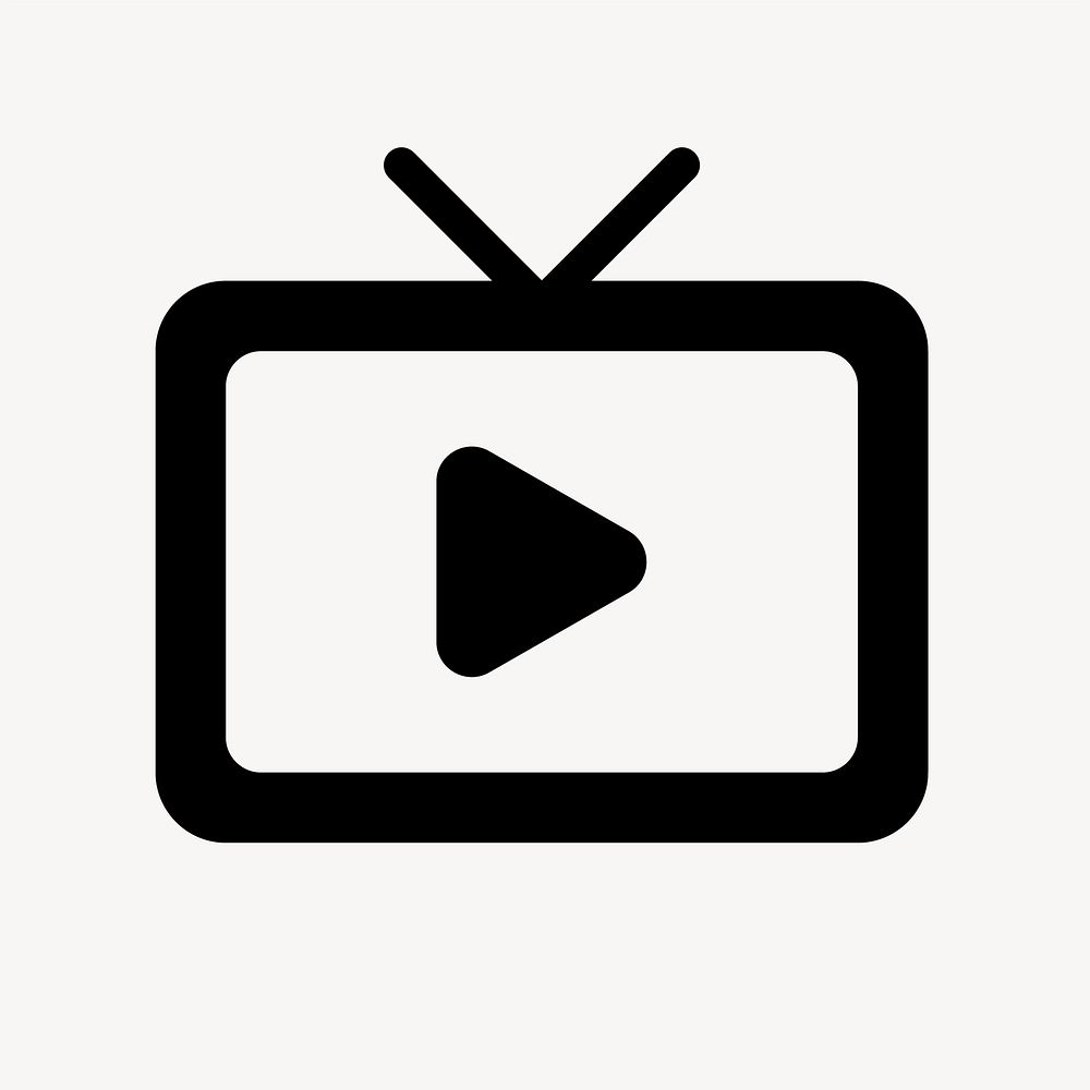 Live Tv, notification icon, round style vector