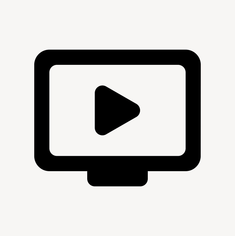 Ondemand Video, notification icon, round style psd