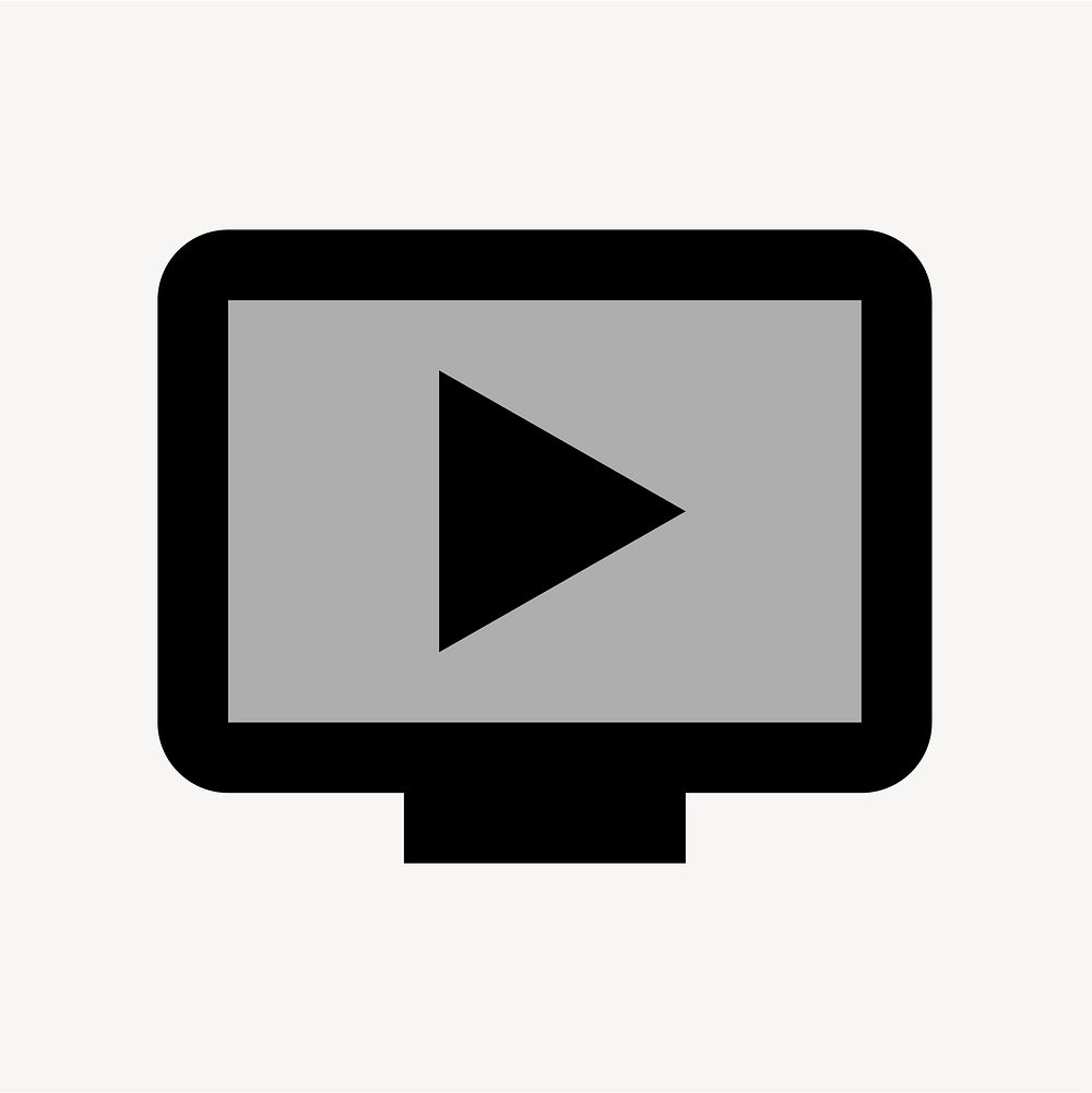 Ondemand Video, notification icon, two tone style vector