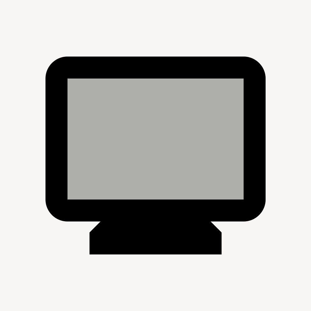 Monitor, hardware icon, two tone style psd