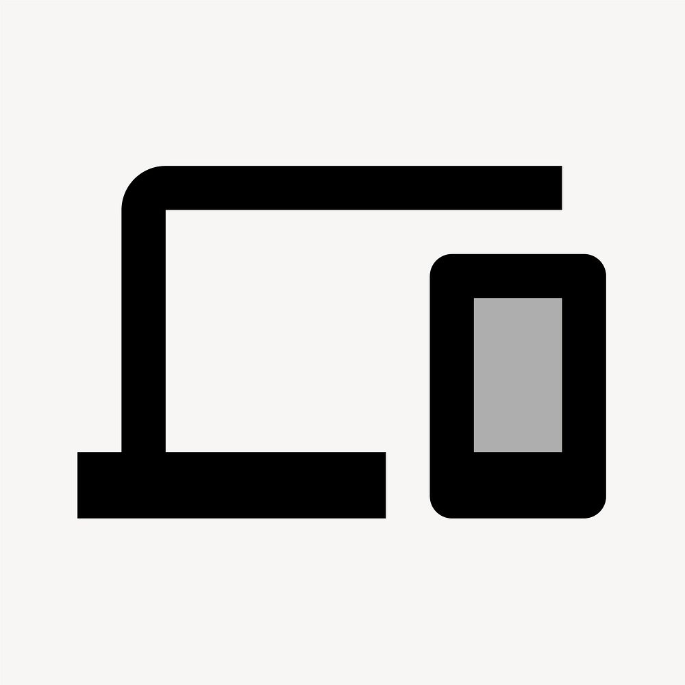 Phonelink, hardware icon, two tone style vector