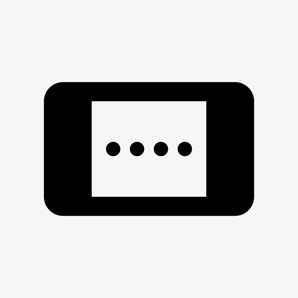 Smart Screen, hardware icon, round style vector