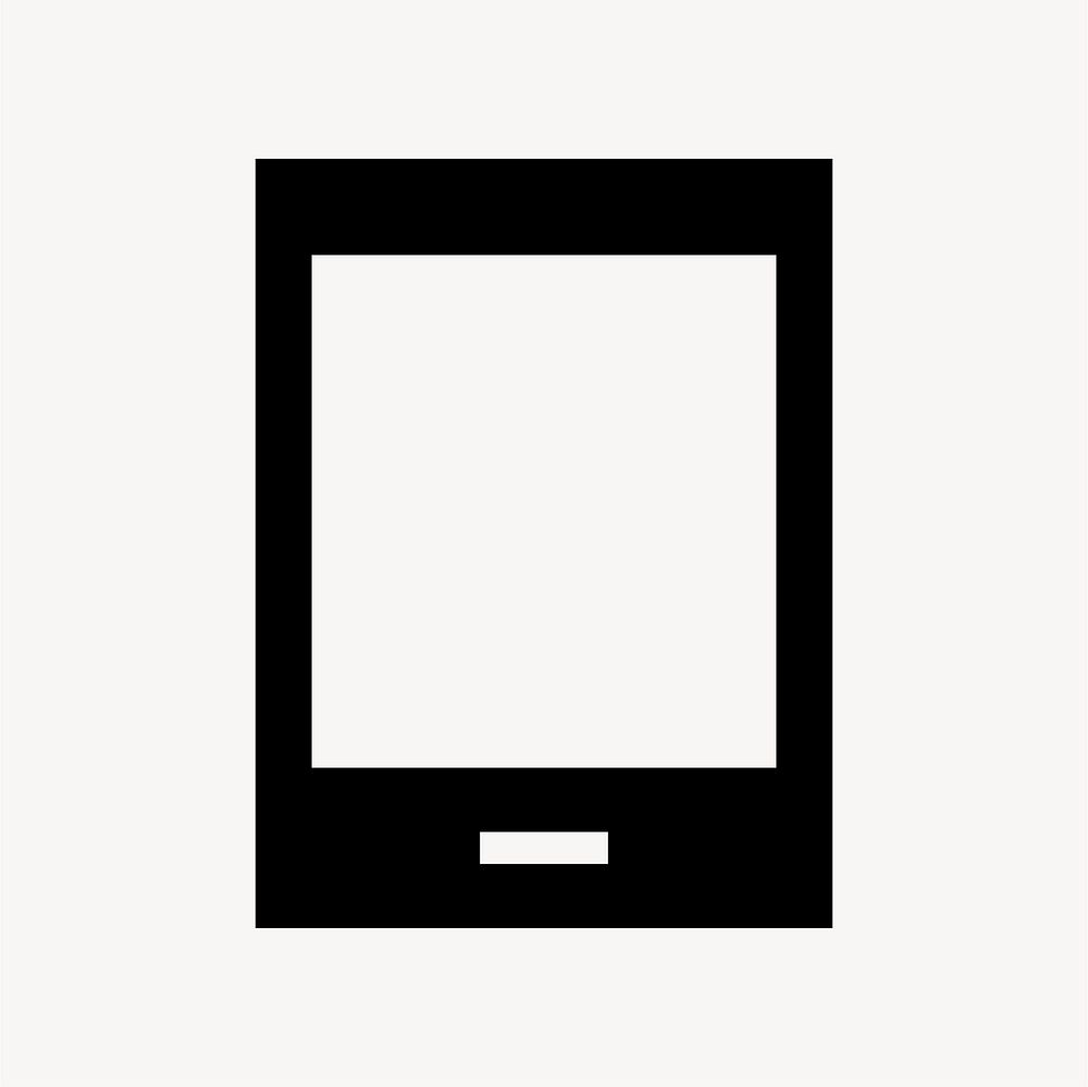 Tablet Android, hardware icon, sharp style vector