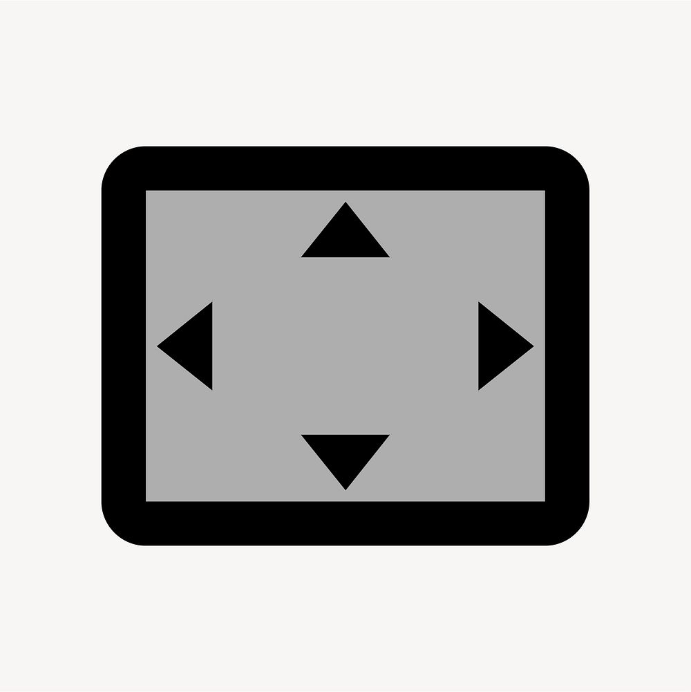 Settings Overscan, action icon, two tone style vector