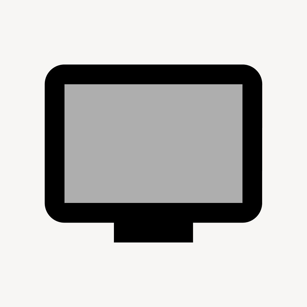 Personal Video, notification icon, two tone style vector