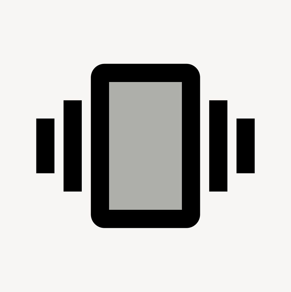 Vibration, notification icon, two tone style psd