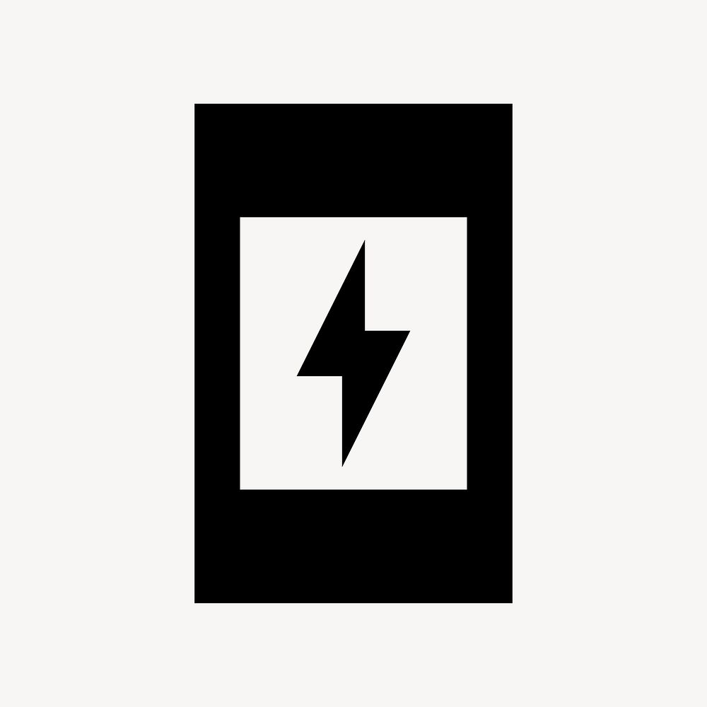 Charging Station, places icon, sharp style vector