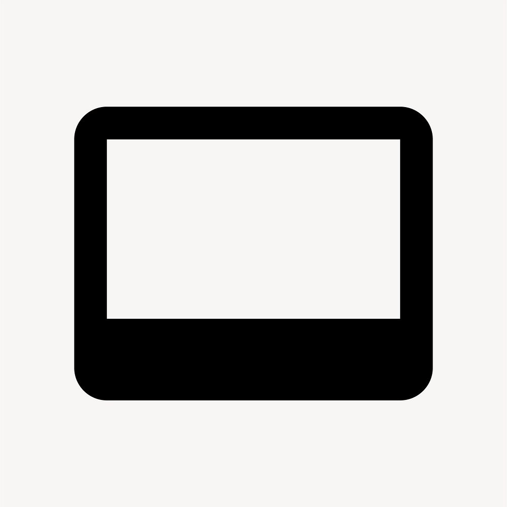 Video Label icon, outlined style vector
