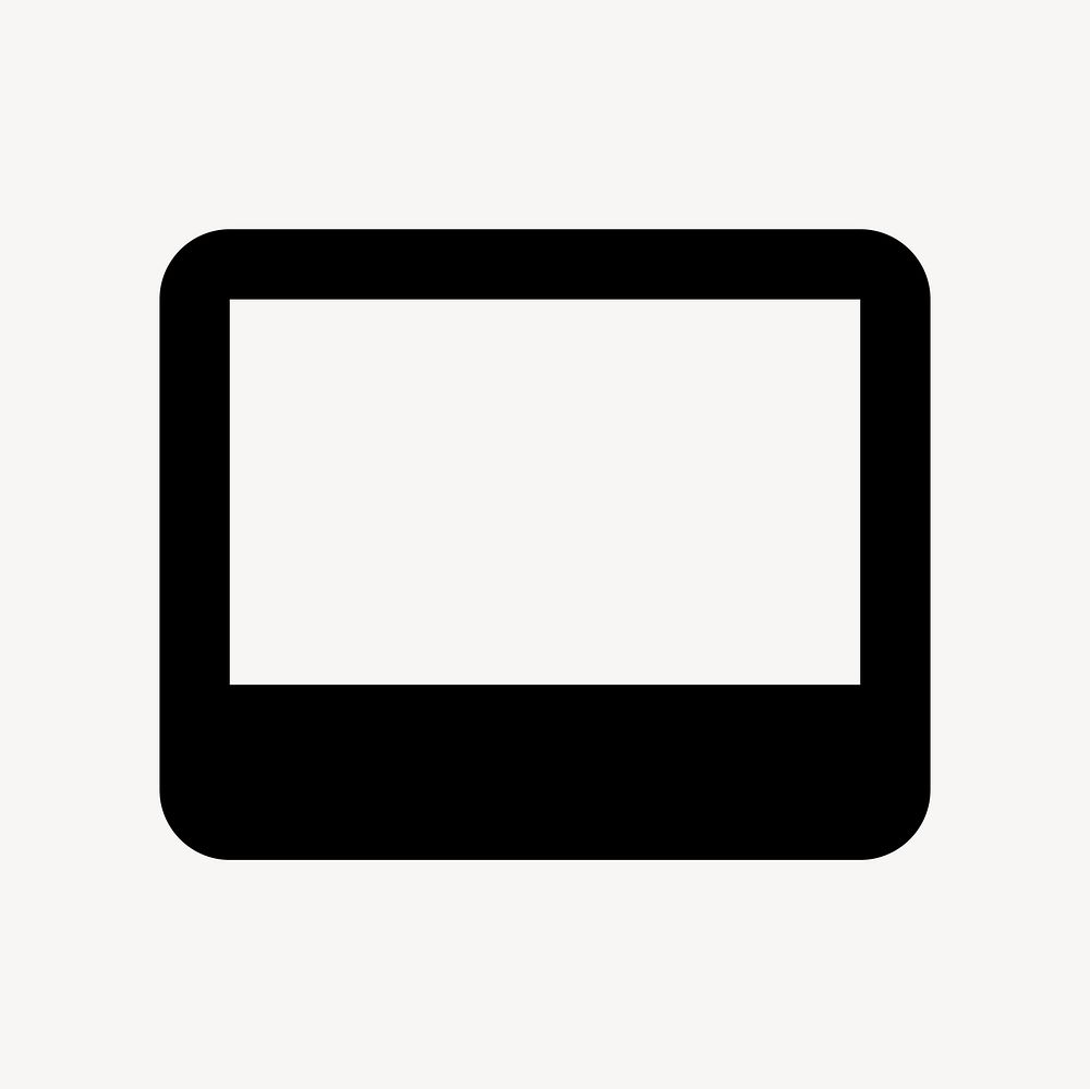 Video Label, audio & video icon, outlined style psd