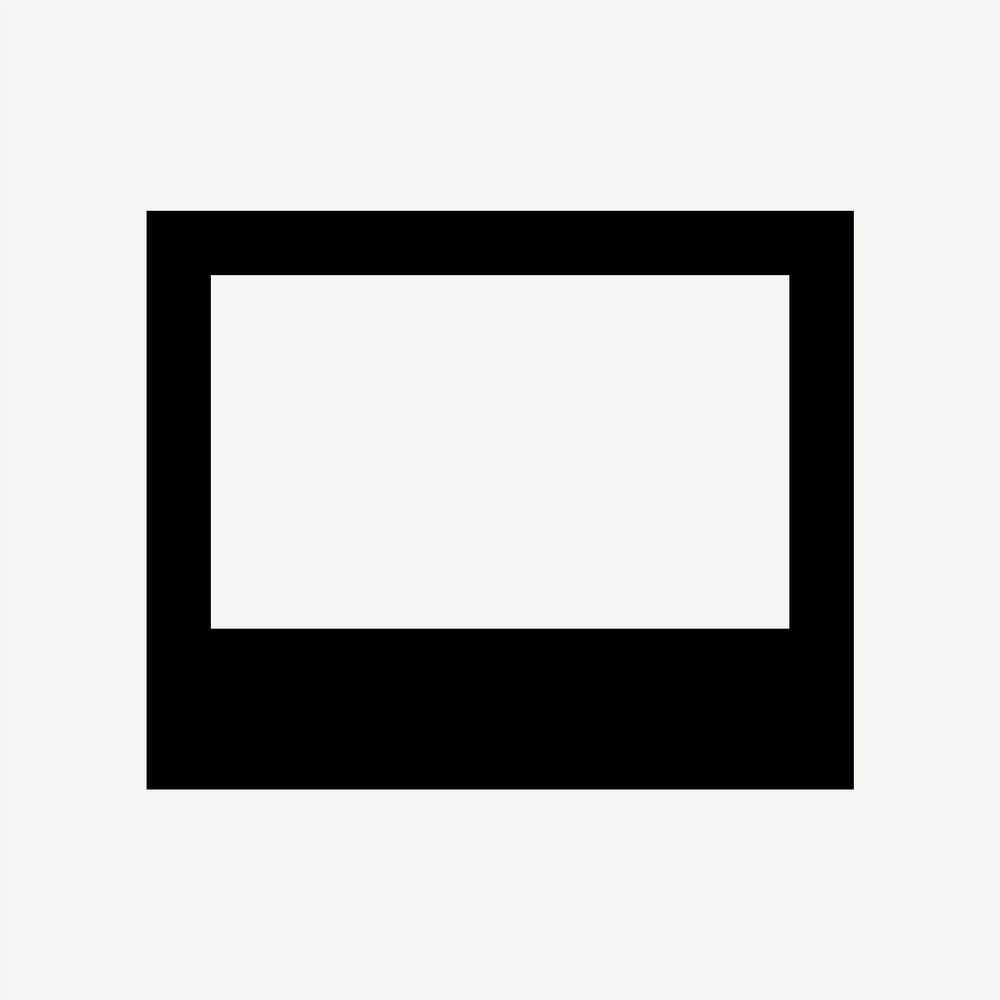 Video Label icon, sharp style vector