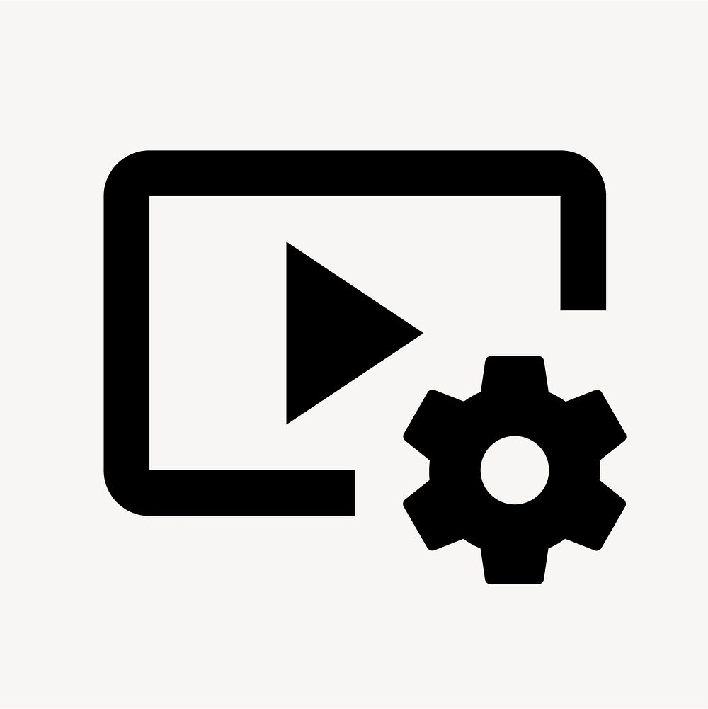 Video Settings icon, two tone style vector
