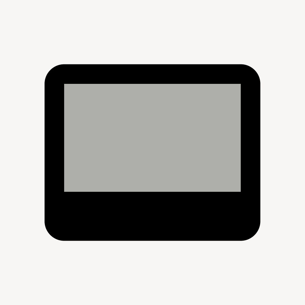 Video Label, audio & video icon, two tone style psd
