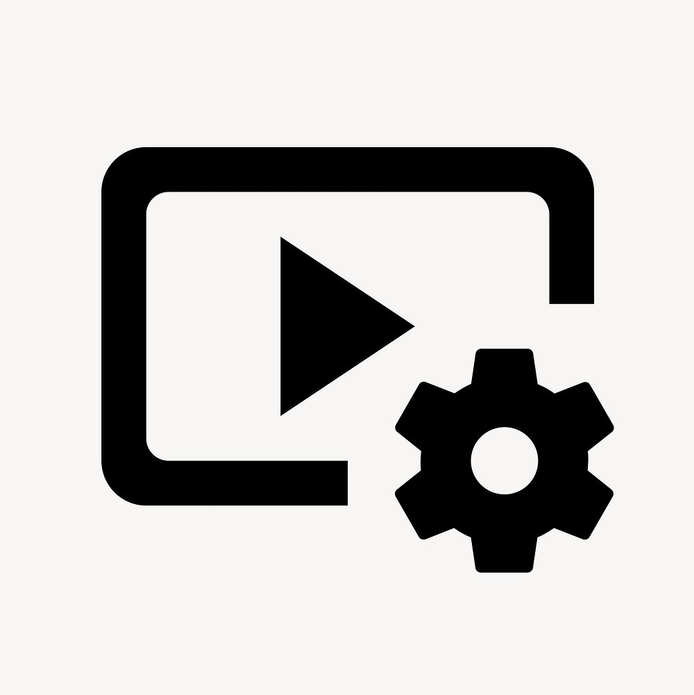 Video Settings, audio & video icon, round style psd