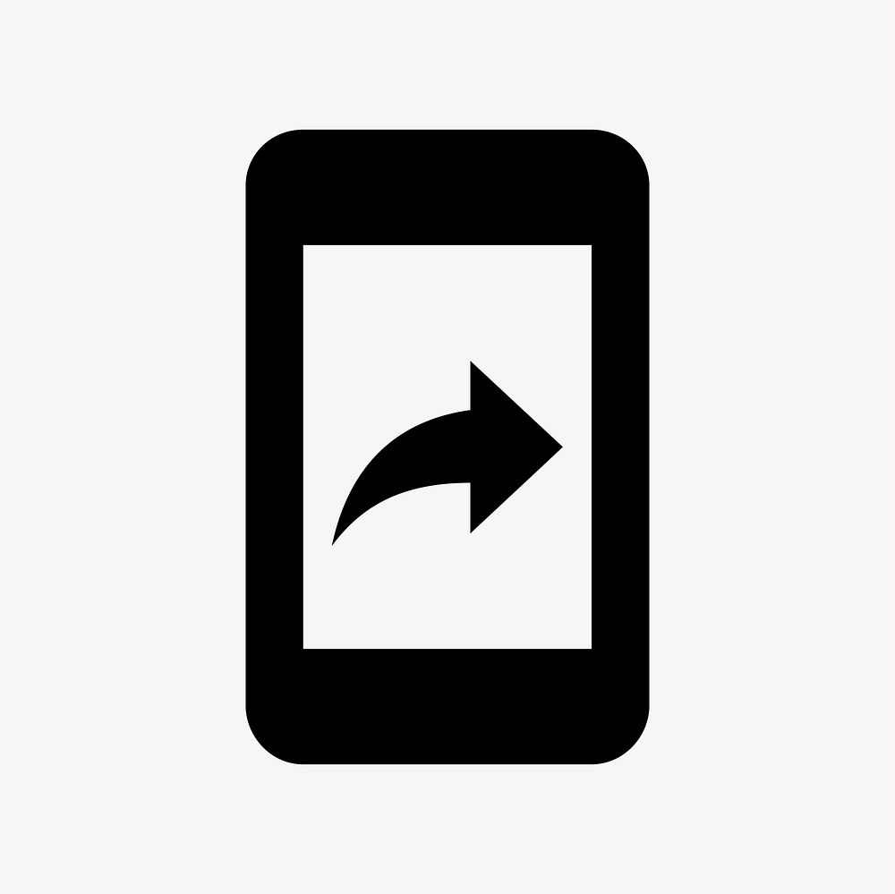 Mobile Screen Share icon, outlined style vector