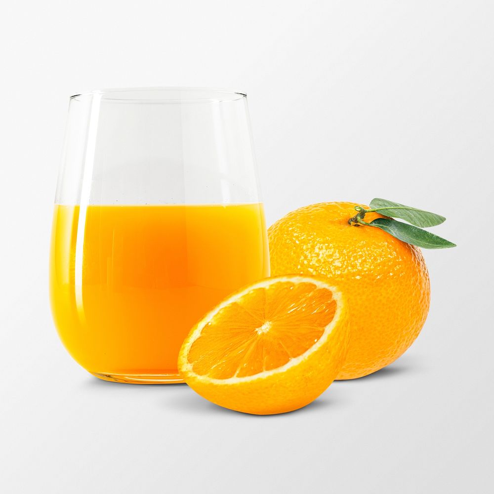 Orange juice clipart, breakfast drink psd