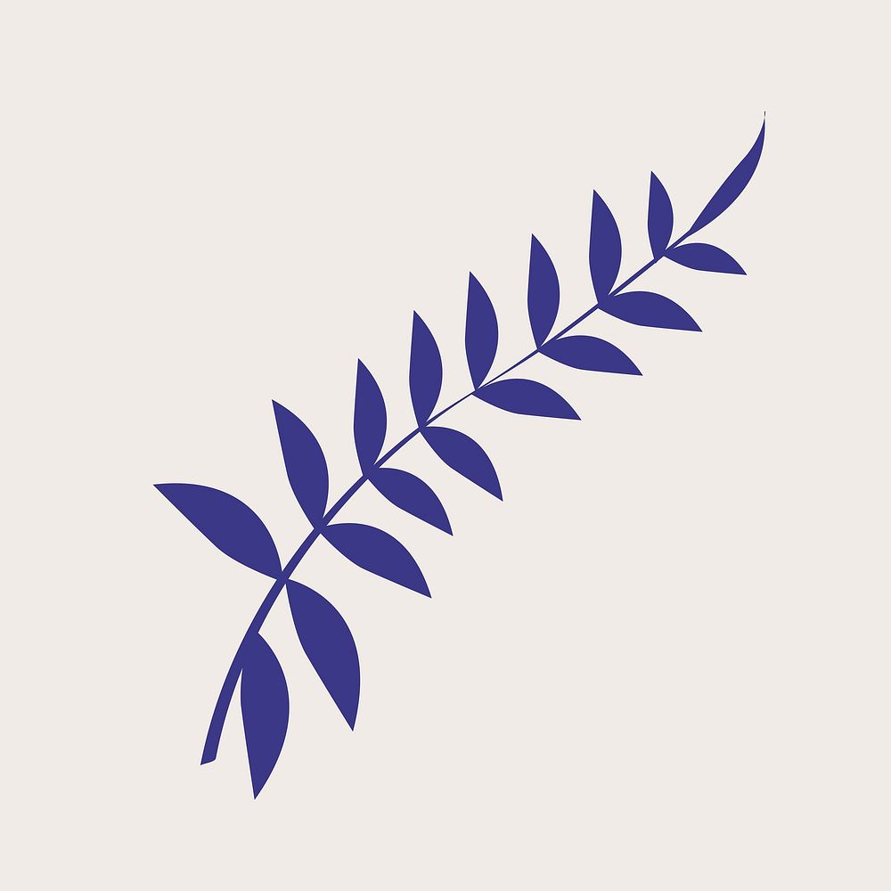 Blue acacia leaf illustration vector 