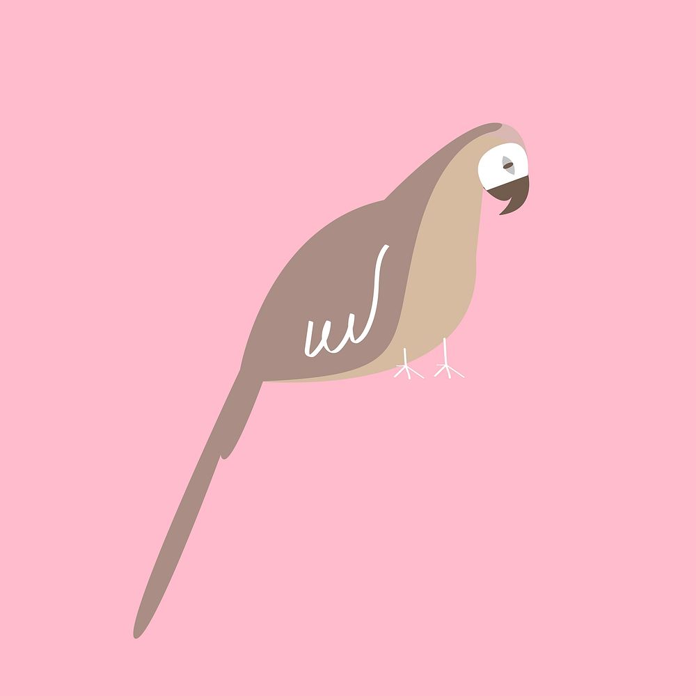 Pastel parrot illustration vector 