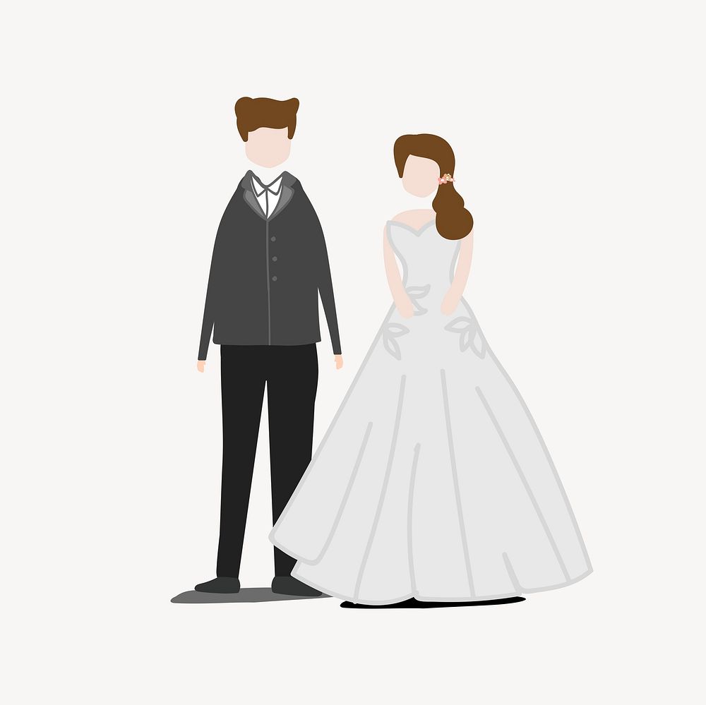 Wedding Clip Art Bride And Groom Images | Free Photos, PNG Stickers,  Wallpapers \u0026 Backgrounds - rawpixel, image size:1000x999