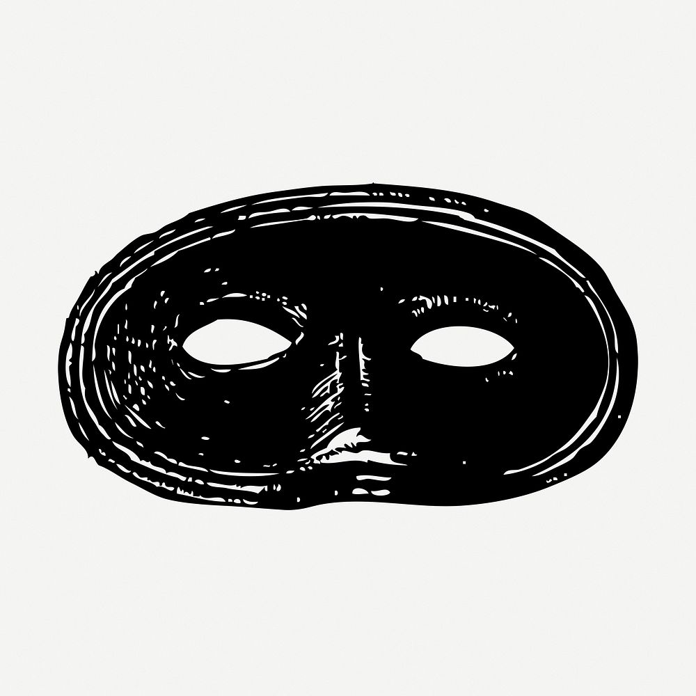 Vintage eye mask clipart psd. Free public domain CC0 graphic