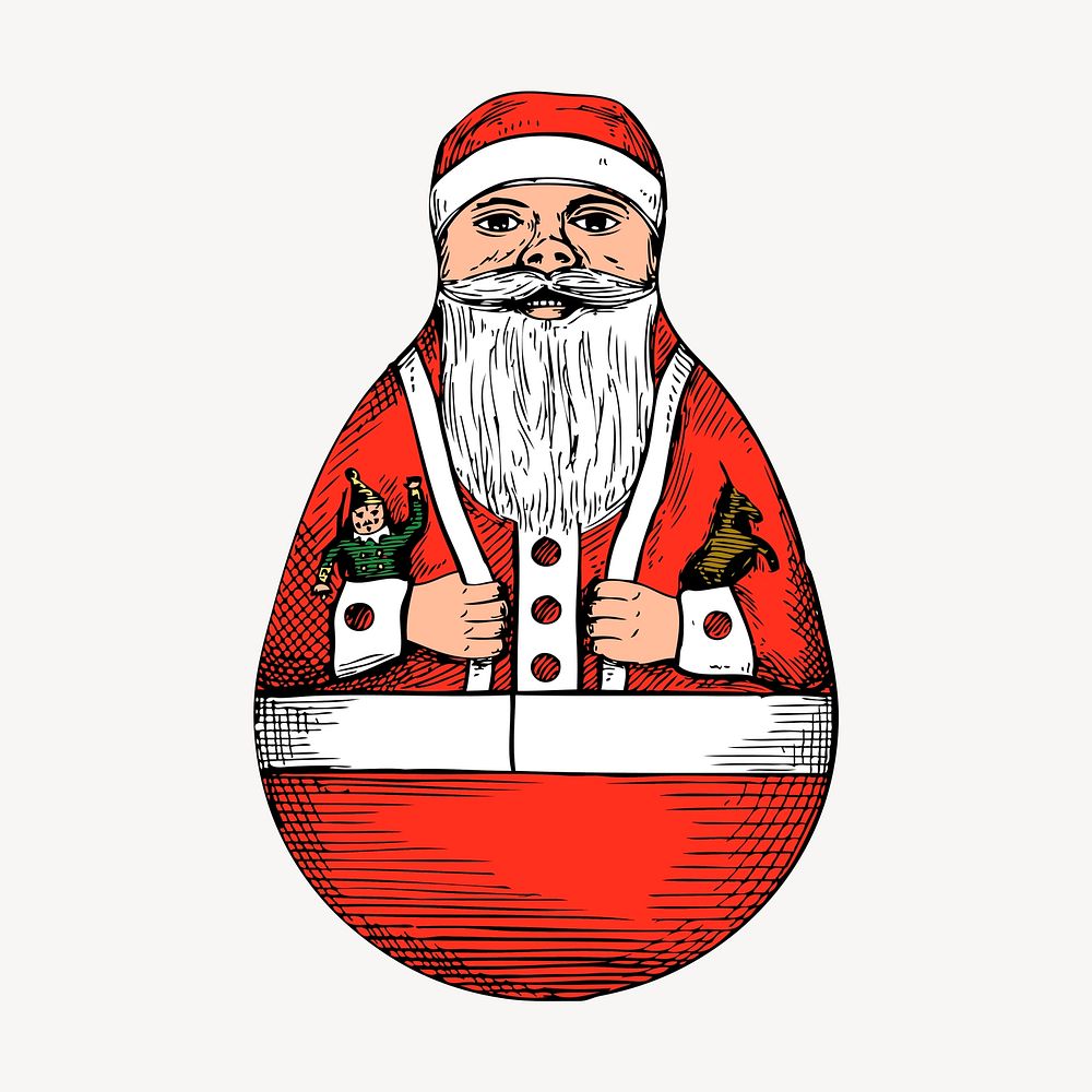 Vintage Santa Claus, Christmas clipart vector. Free public domain CC0 graphic