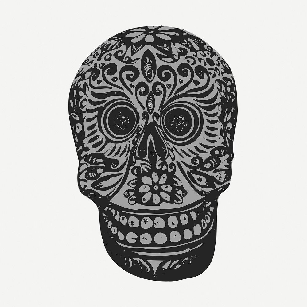 Los Muertos skull mask, Mexican tradition psd. Free public domain CC0 graphic