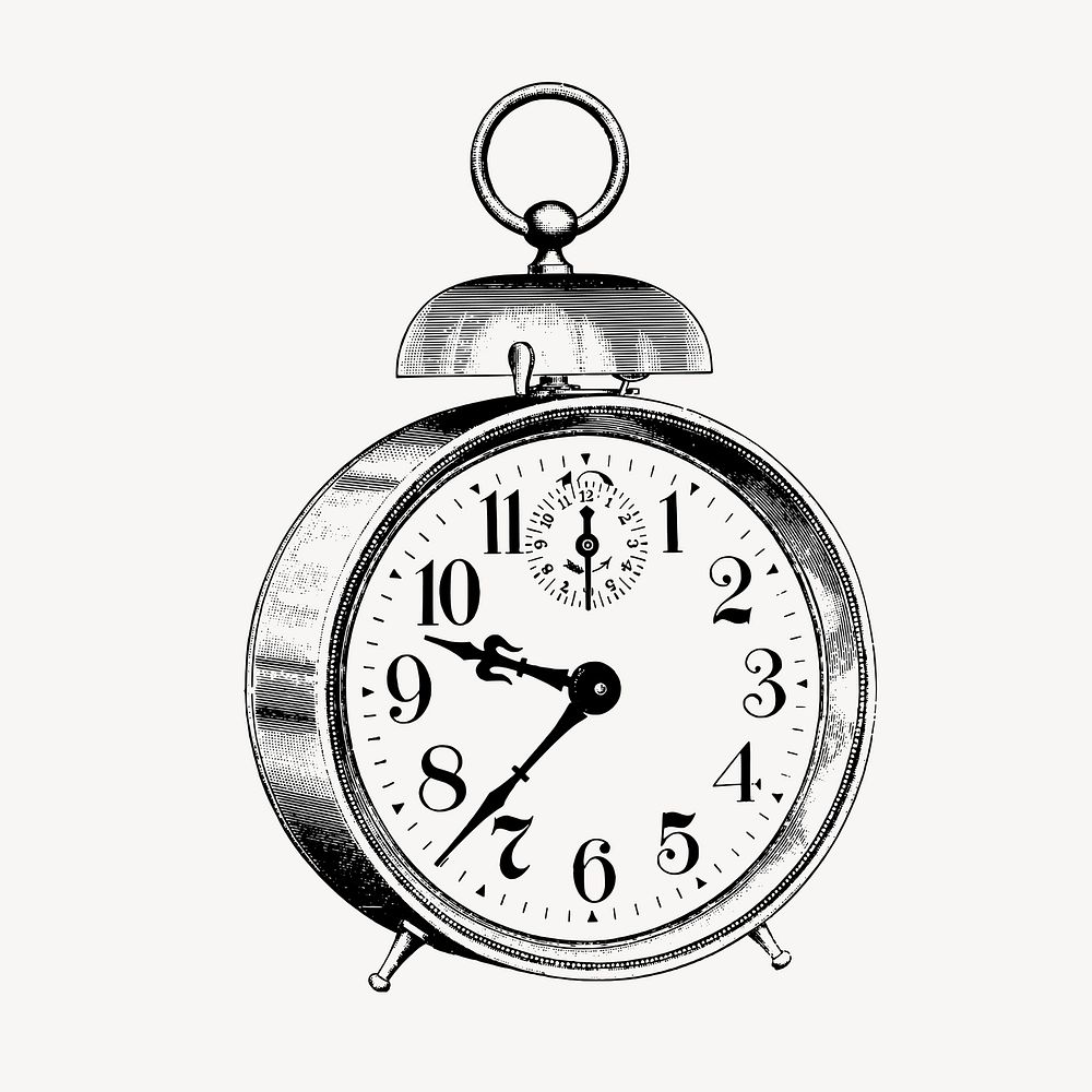 Alarm clock clipart vector. Free public domain CC0 graphic
