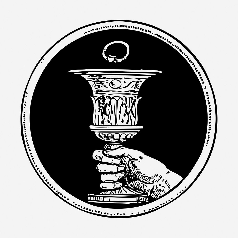 Chalice and ring clipart. Free public domain CC0 graphic