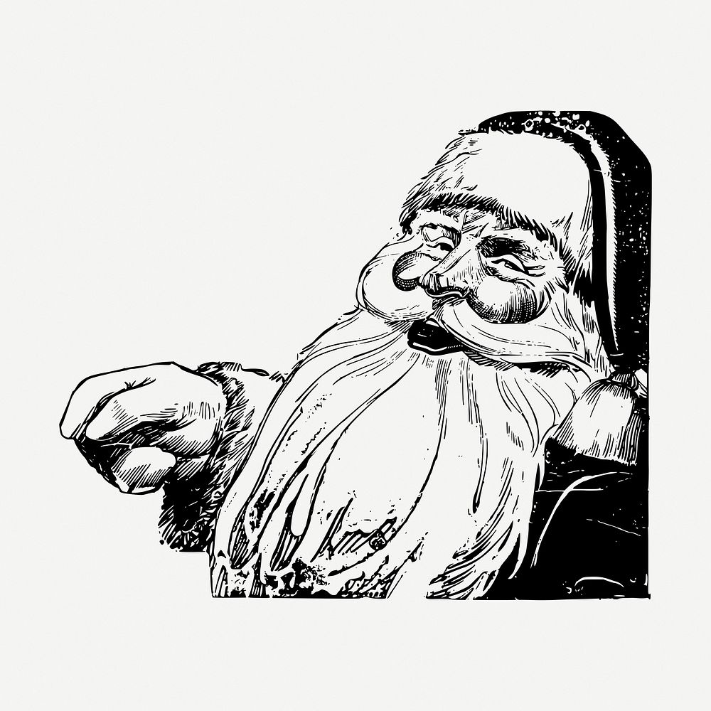Santa Claus, Christmas clipart psd. Free public domain CC0 graphic