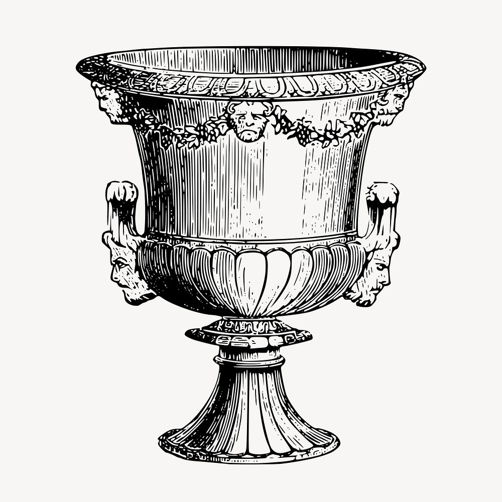 Vintage goblet, medieval object illustration | Free Vector Illustration ...