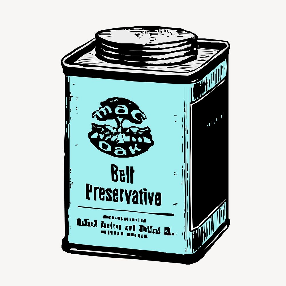 Powder can vintage object clipart vector. Free public domain CC0 graphic