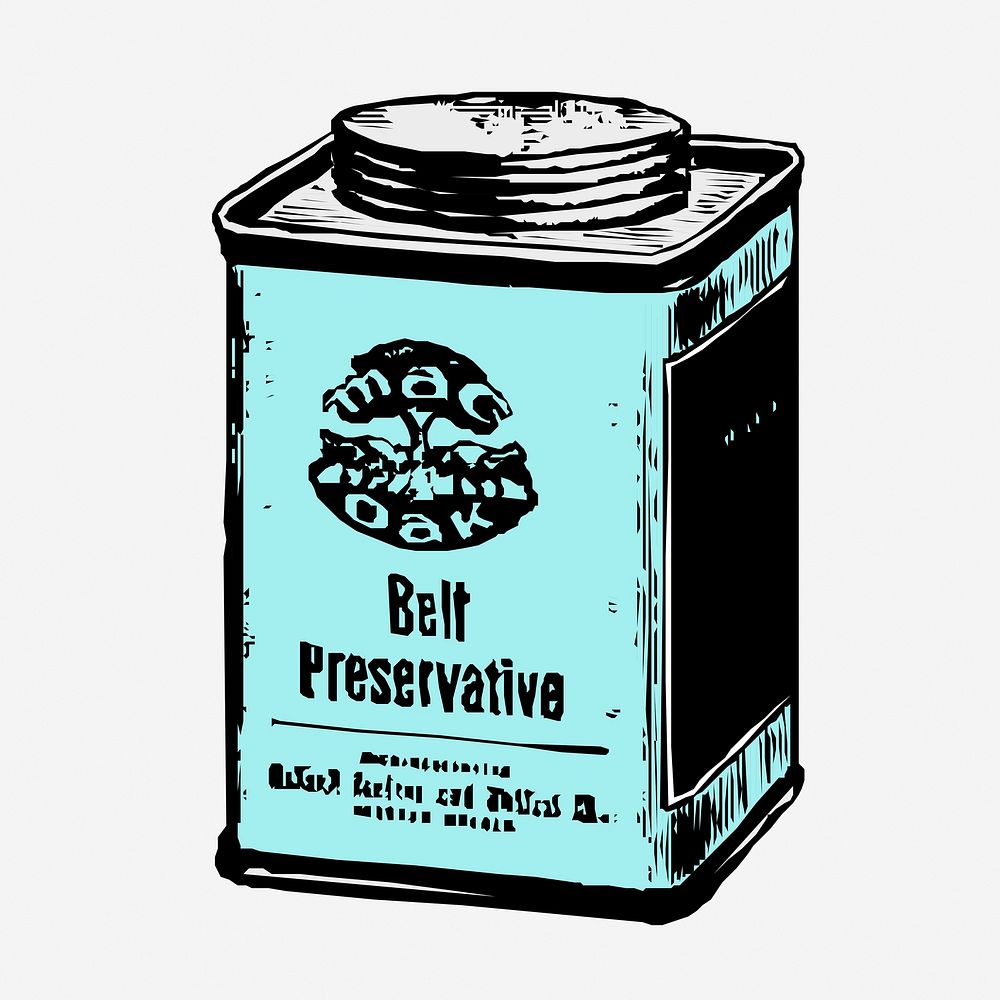 Powder can vintage object illustration. Free public domain CC0 graphic