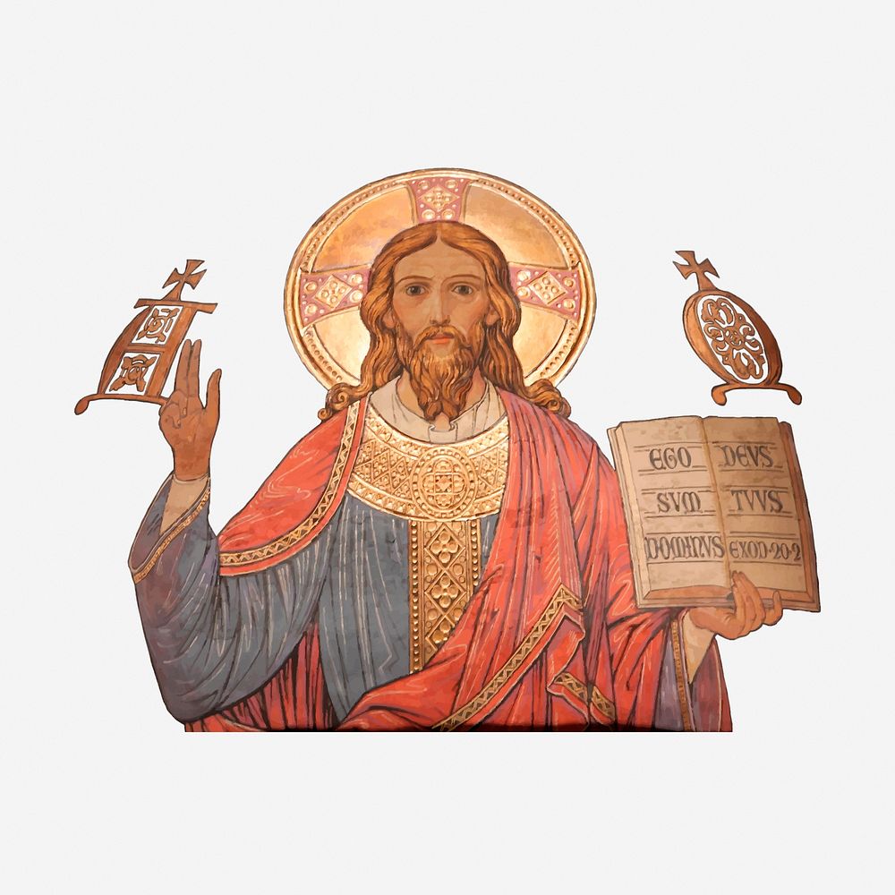 Jesus Christ hand drawn illustration. Free public domain CC0 image.