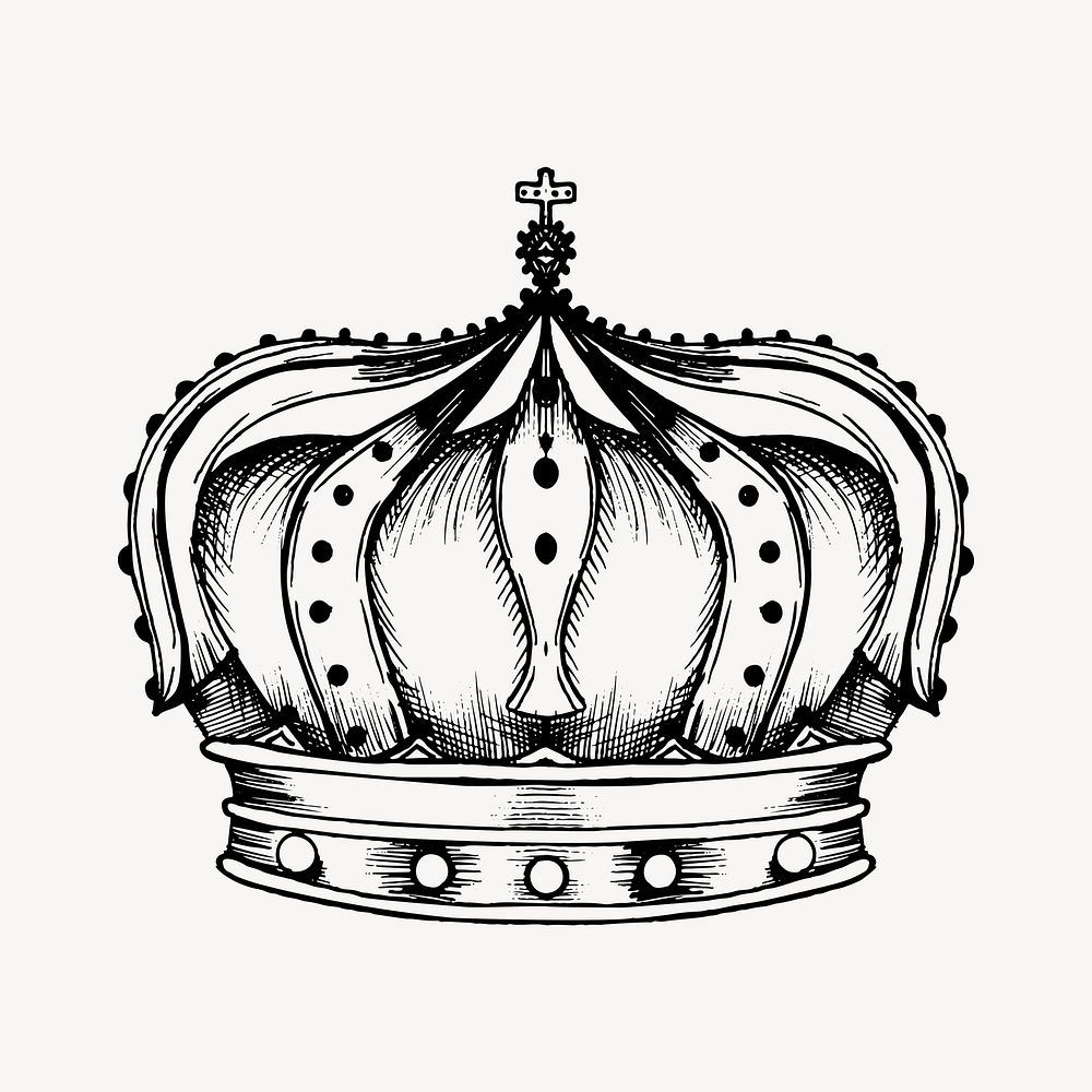 Royal Crown Drawing, Vintage Illustration | Free Vector - Rawpixel