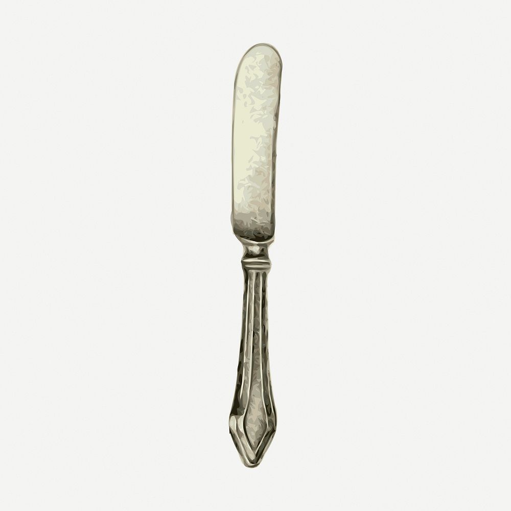 Knife vintage clipart, cutlery illustration psd. Free public domain CC0 image.