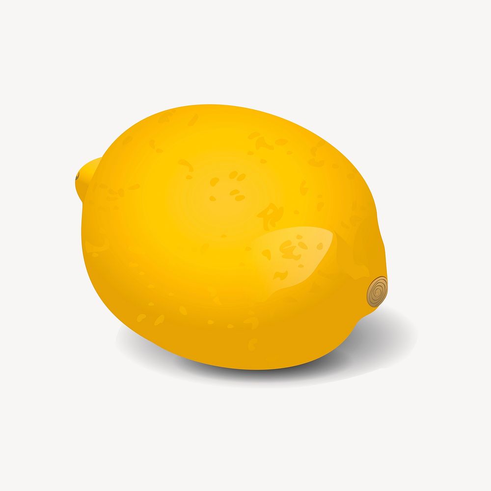 Lemon clipart, food illustration. Free public domain CC0 image.