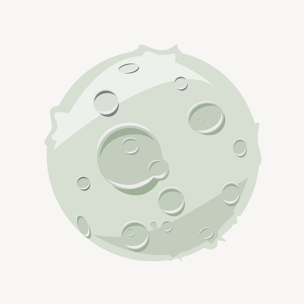 Moon planet clipart, space illustration | Free Photo - rawpixel