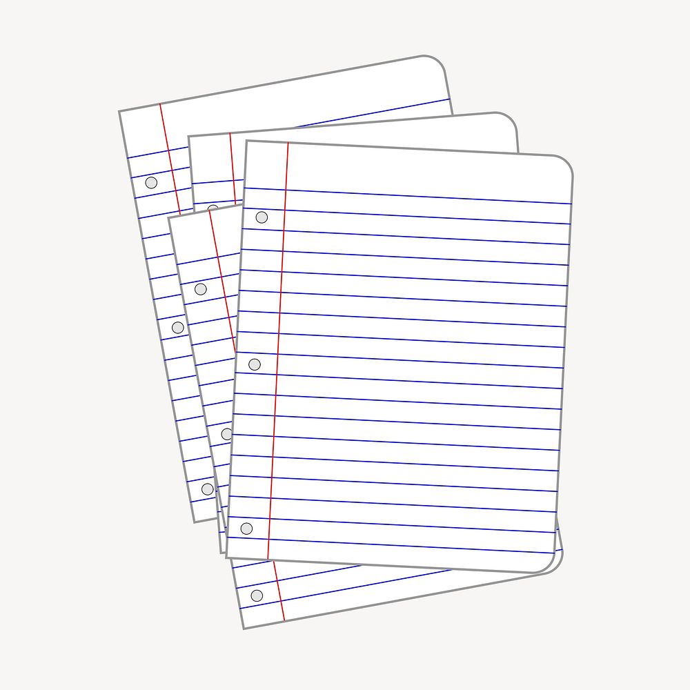 Note papers clipart, stationery illustration vector. Free public domain CC0 image.