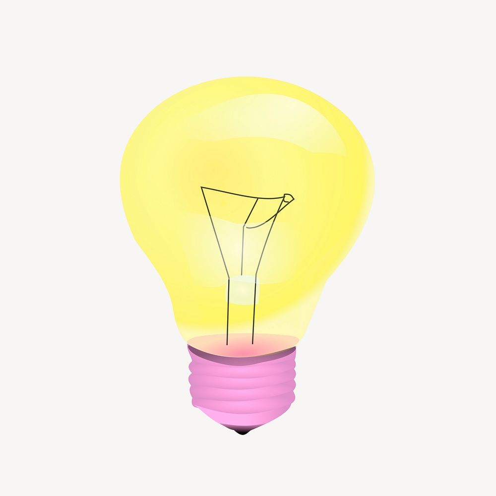 Light bulb clipart, creative thinking concept. Free public domain CC0 image.