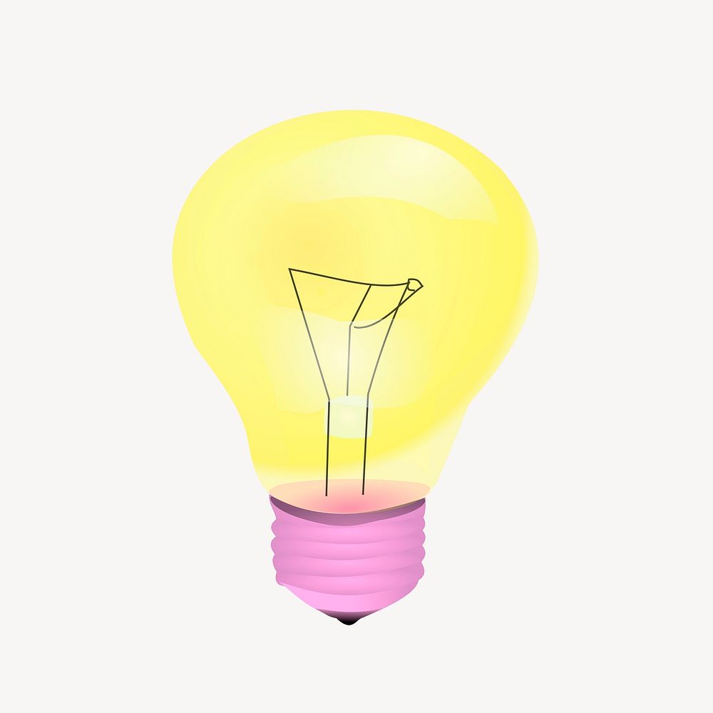 Light bulb sticker, creative thinking concept psd. Free public domain CC0 image.
