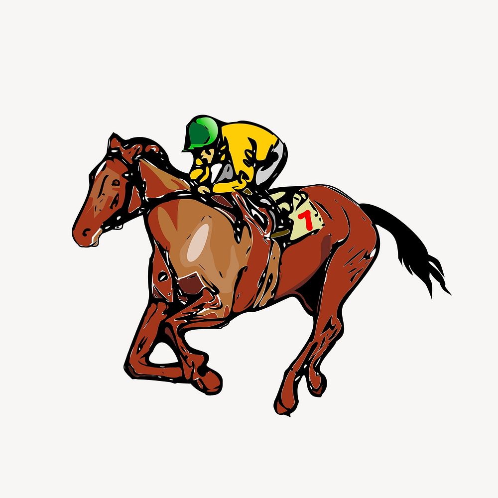 Equestrian clipart, sport vintage illustration vector. Free public domain CC0 image.