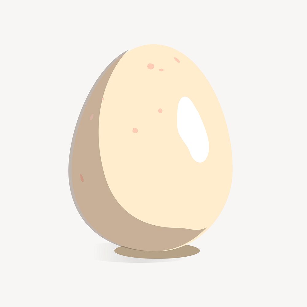 Egg sticker, food illustration psd. Free public domain CC0 image.